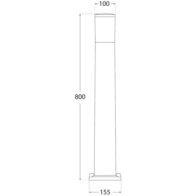 PALETTO "AMELIA 800" NERO H.80cm CON ATTACCO LAMPADA E27 (INCLUSA) - immagine 2