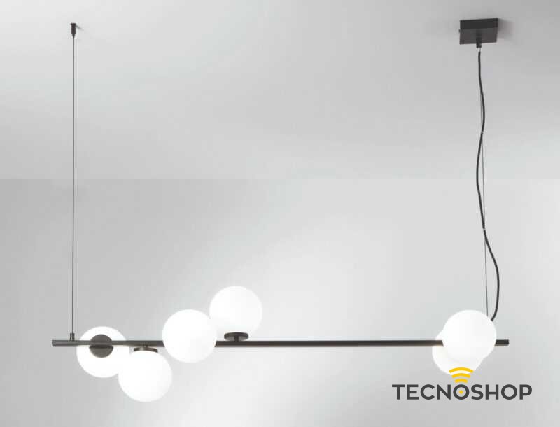 INTEC SOSPENSIONE "ENOIRE" 6xE14 L.120cm NERO MATT - immagine 2