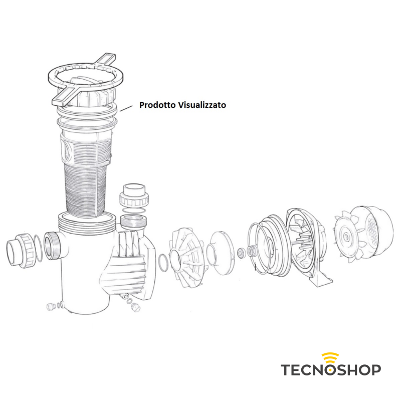 EBARA O-RING CESTELLO PREFILTRO PER POMPA SWT - immagine 3