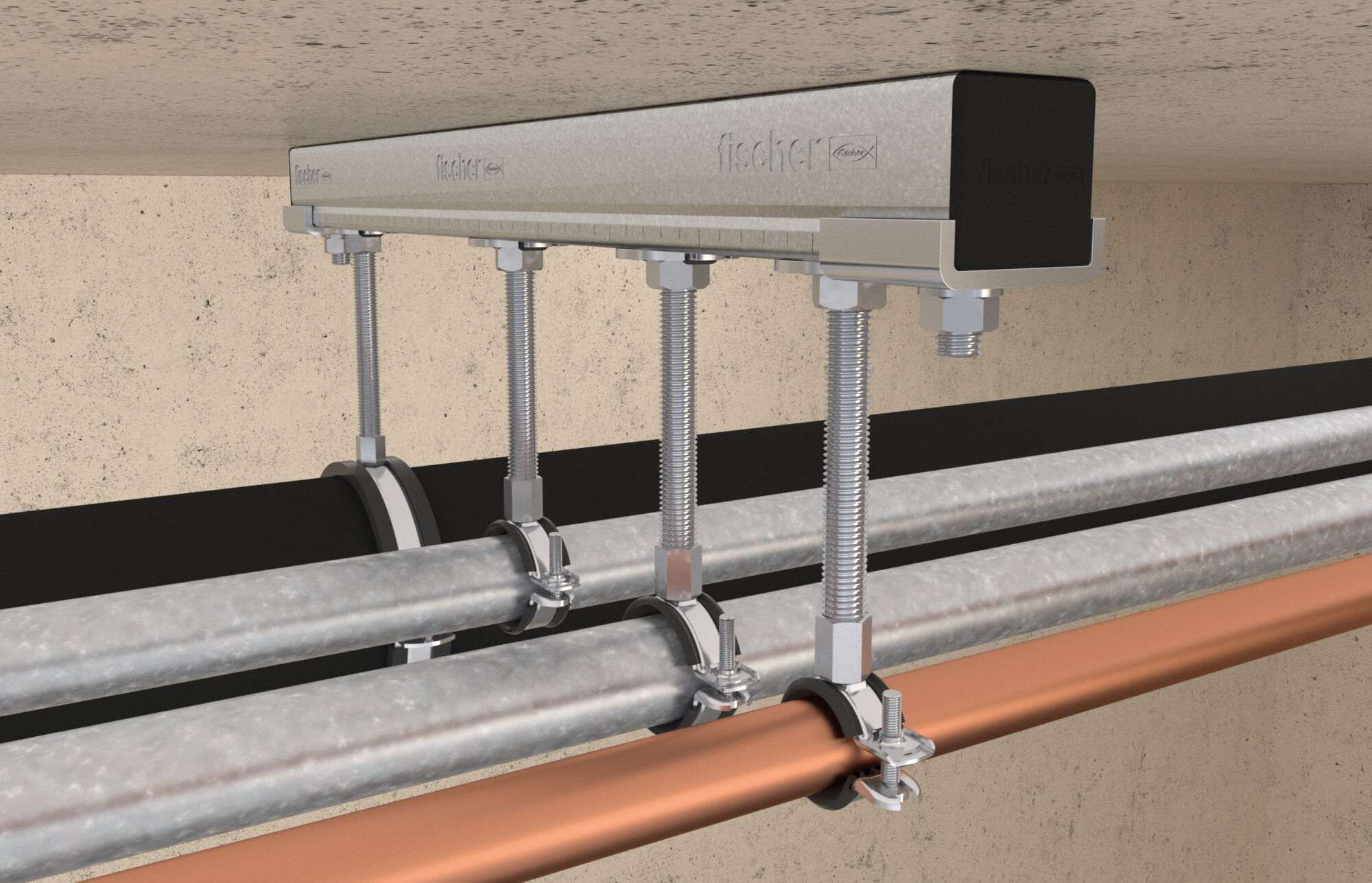 FISCHER COLLARE ISOLATO DA 25-30mm M8/10 A CHIUSURA RAPIDA - immagine 3