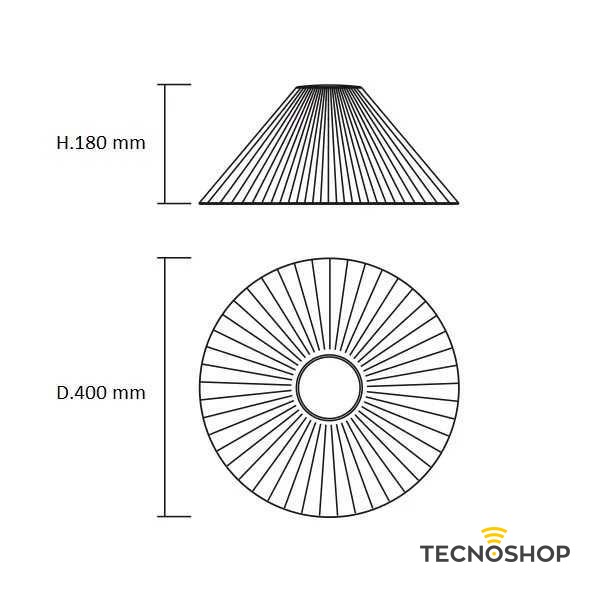 GOCCIA I-DEA 5531AR PARALUCE IN POLICARBONATO ARANCIONE D.400mm - immagine 2
