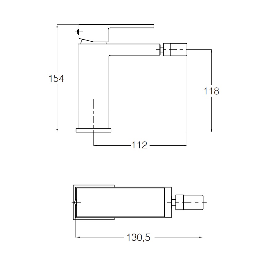 AMBRA MISCELATORE MONOCOMANDO BIDET SERIE GREEN 2.0 CROMATO - immagine 2