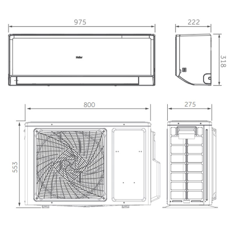 HAIER CLIMATIZZATORE INVERTER REVIVE 24000BTU A++/A+ R32 WIFI - immagine 7
