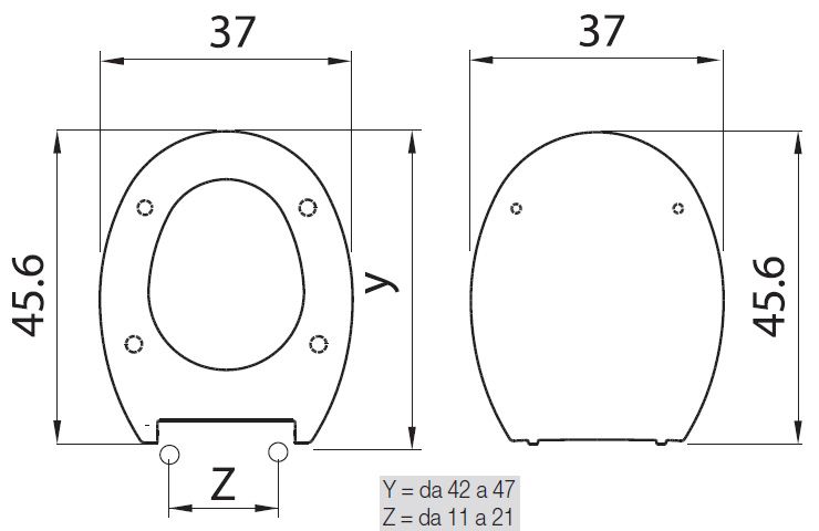 COPRI WATER TERMOINDURENTE SLIM CON CHIUSURA FRIZIONATA SERIE SENTO - immagine 2