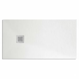 PIATTO DOCCIA RETTANGOLARE 70x100cm IN MARMORESINA BIANCO MODELLO STONE FREE H.2,8mm