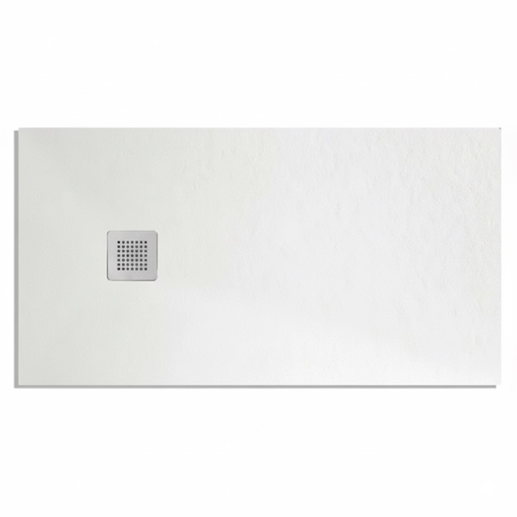 PIATTO DOCCIA RETTANGOLARE 90x120cm IN MARMORESINA BIANCO MODELLO STONE FREE H.2,8mm