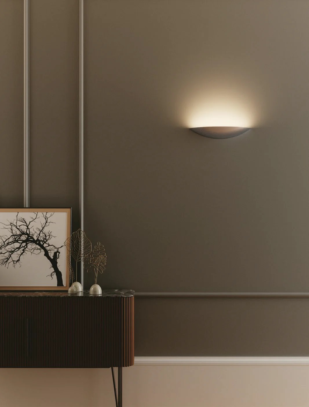 INTEC APPLIQUE IN GESSO "LIVIGNO" 2xG9 CON FINITURA ORO - immagine 4