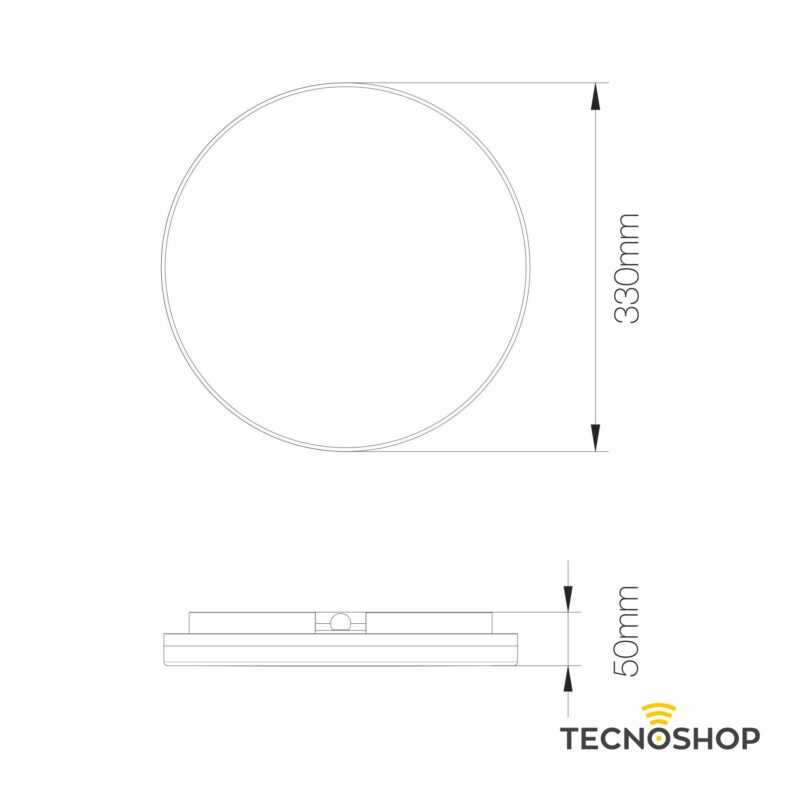 BENEITO PLAFONIERA LED "KORA" ROTONDA 25W 3000LM IP40 TRICOLOR - immagine 2