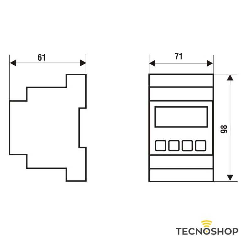FANTINI COSMI TERMOSTATO PER BARRA DIN ON/OFF CON 2 USCITE + 1 SONDA - immagine 2