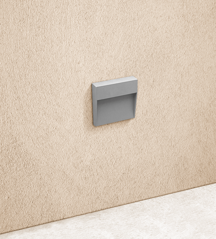 CENTURY SEGNAPASSO PASEO 4W 400LM 4000K 105X105 CM - QUADRATO GRIGIO - immagine 3