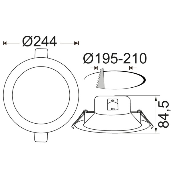 LIFE FARETTO LED FLOOD DA INCASSO DIMMERABILE 25W TRICOLOR - immagine 3