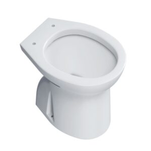 VASO WC A TERRA CON SCARICO A PAVIMENTO IN CERAMICA BIANCA SERIE ORCHIDEA CON BRIDA