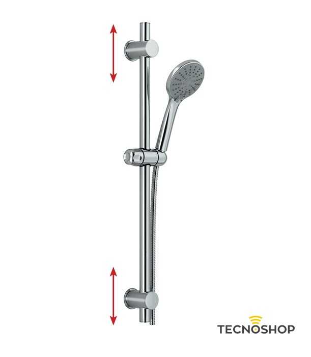 GABOLI SALISCENDI CROMATO H.70 cm CON DOCCIA 5 GETTI E FLESSIBILE - immagine 2