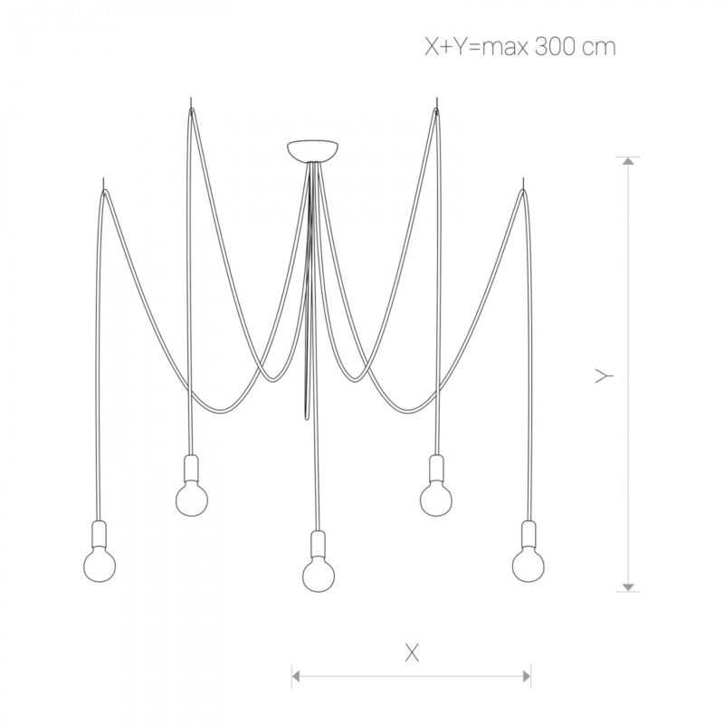 NOWODVORSKI SOSPENSIONE "SPIDER" 5xE27 BIANCA - immagine 3