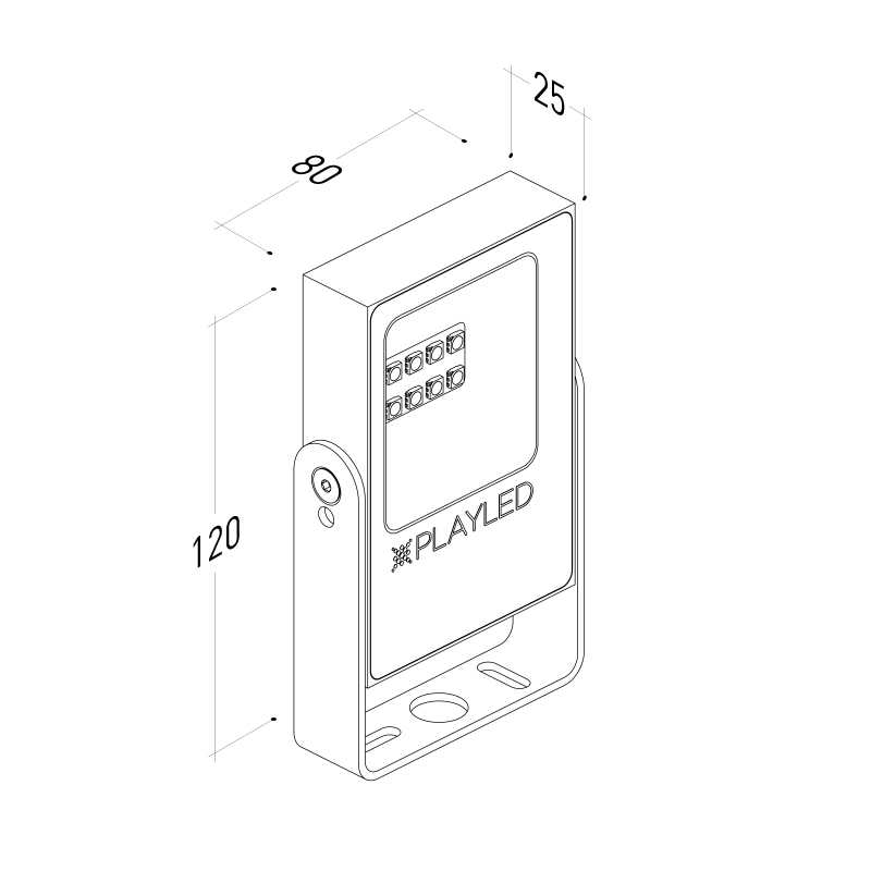 PLAYLED PROIETTORE PICO BIANCO 30W ASIMMETRICO 3000K 3252LM IP65 - immagine 2