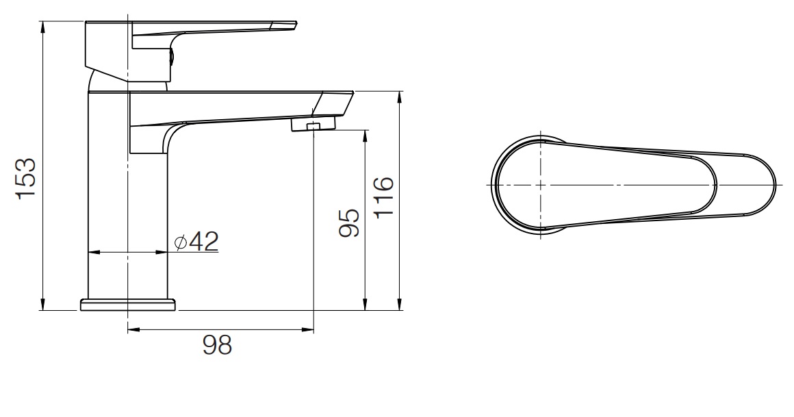 AMBRA MISCELATORE MONOCOMANDO LAVABO SERIE PINK 2.0 CROMATO - immagine 2