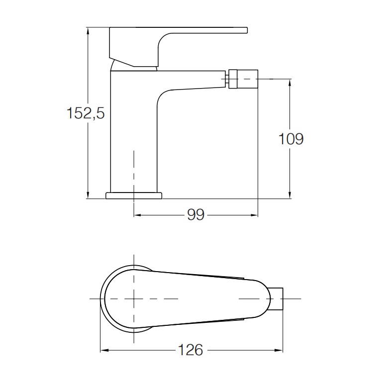 AMBRA MISCELATORE MONOCOMANDO BIDET SERIE PINK 2.0 CROMATO - immagine 2