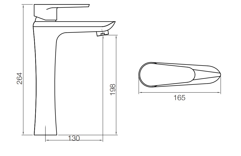 AMBRA MISCELATORE MONOCOMANDO LAVABO PROLUNGATO SERIE PINK 2.0 CROMATO - immagine 2