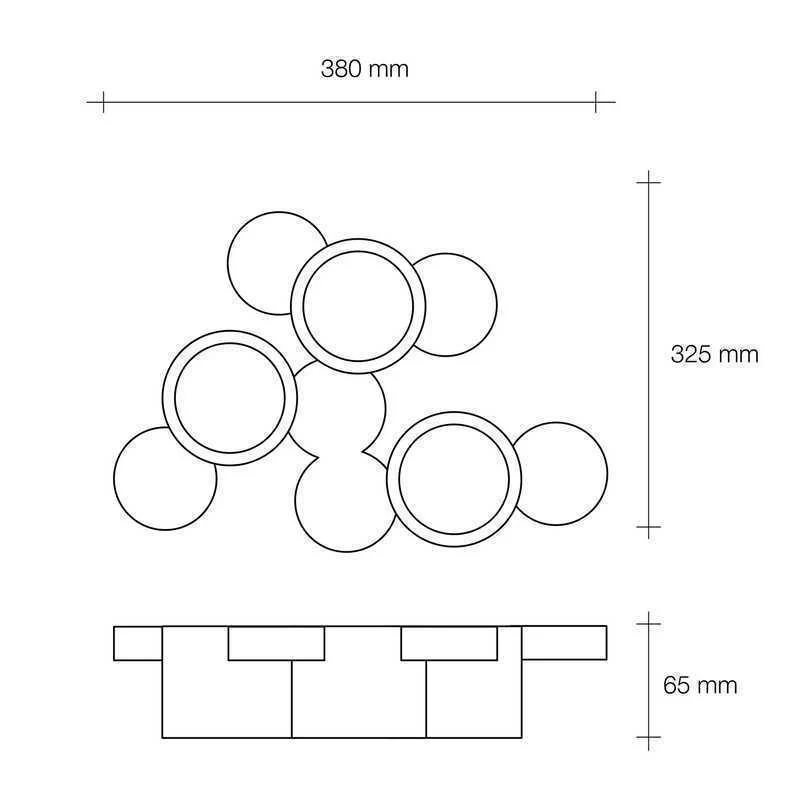 SFORZIN PLAFONE IN GESSO CHIO A 3 LUCI 3xGX53 BIANCO - immagine 6