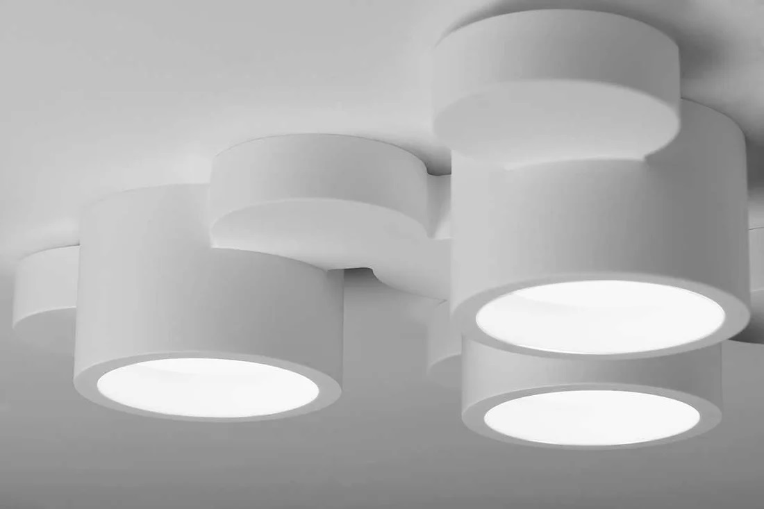 SFORZIN PLAFONE IN GESSO CHIO A 3 LUCI 3xGX53 BIANCO - immagine 4