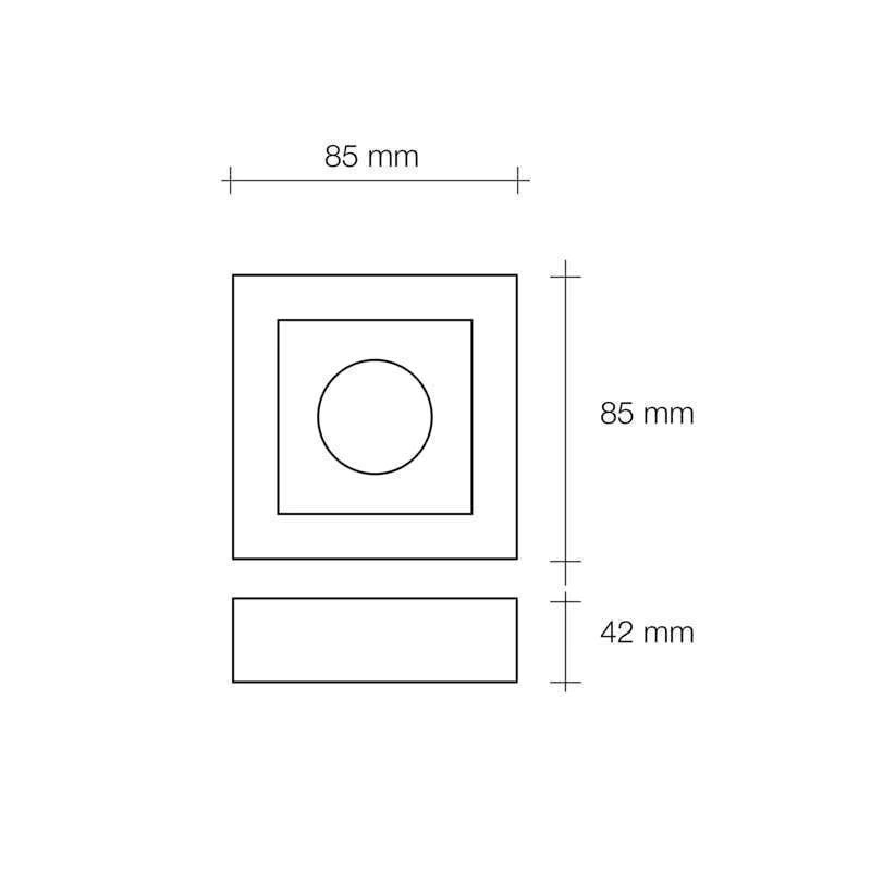 SFORZIN FARETTO LED INCASSO GESSO "SAMO" CON INTERNO NERO 1 LUCE 3W 3000K 255LM - immagine 2