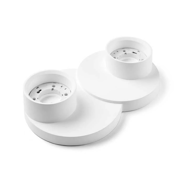 SFORZIN PLAFONIERA SOFFITTO DEMETRA IN GESSO 2xGX53 BIANCA - immagine 5