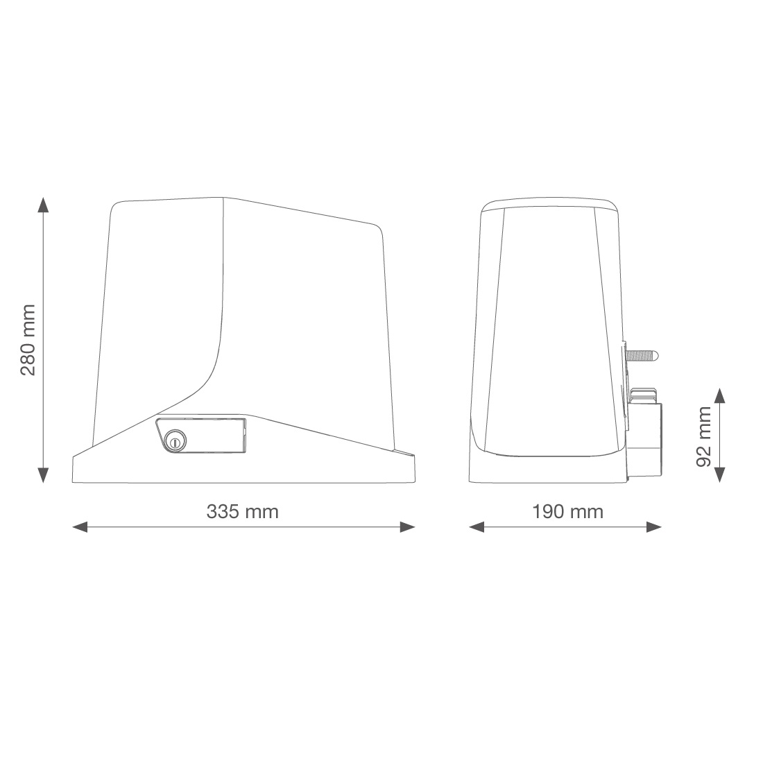 KEY KIT SCORREVOLE 1200Kg 230V "TURBO S KIT" - immagine 2