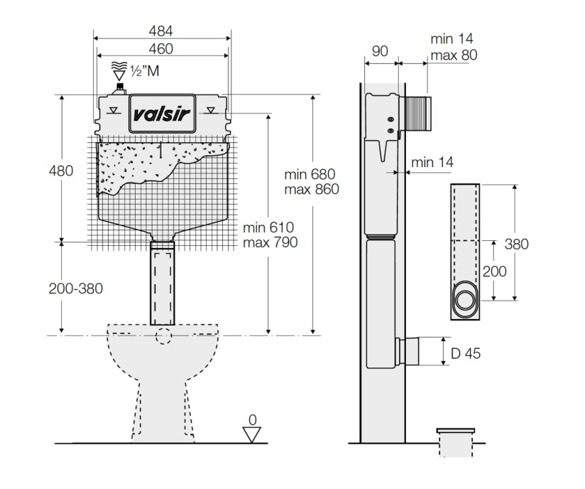 VALSIR CASSETTA MECCANICA AD INCASSO TROPEA S - immagine 2