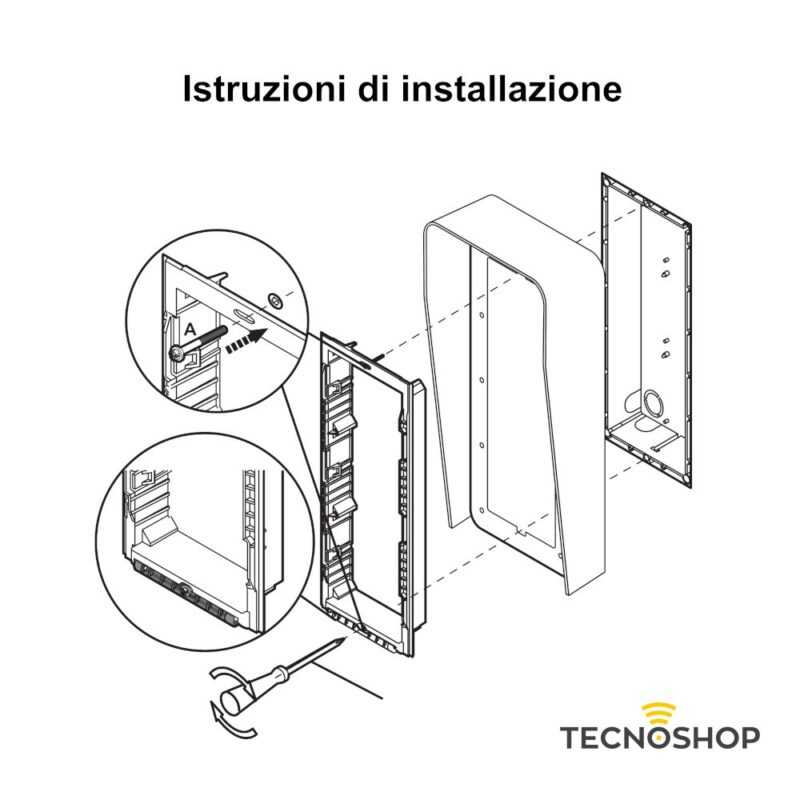 URMET 1145/611 VISIERA ANTIPIOGGIA 1 FILA DA 1 MODULO - immagine 3
