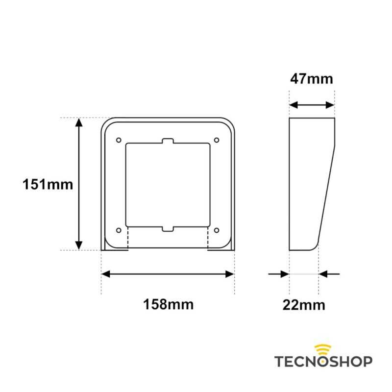 URMET 1145/611 VISIERA ANTIPIOGGIA 1 FILA DA 1 MODULO - immagine 2
