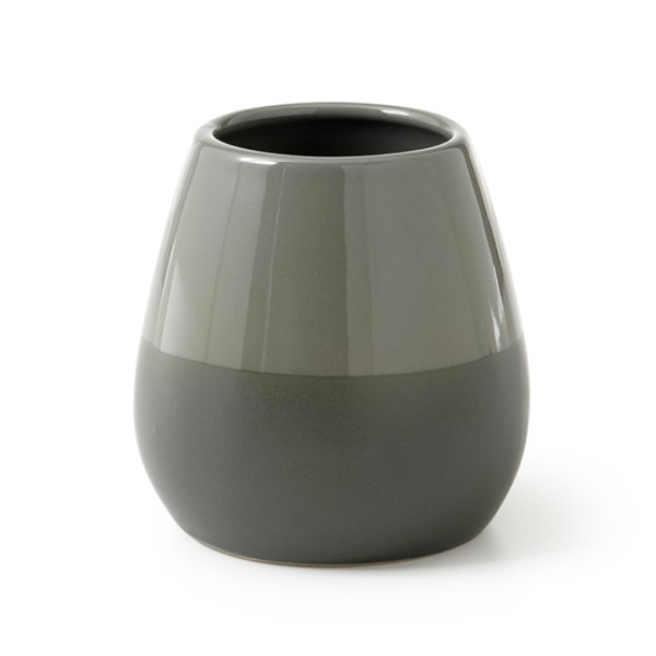 PORTA SPAZZOLINI DA APPOGGIO IN CERAMICA MODELLO WILMA VERDE SALVIA