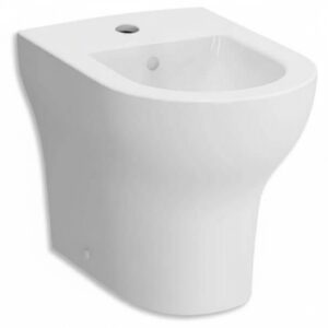 BIDET A TERRA FILO PARETE IN CERAMICA BIANCA SERIE ZENTRUM