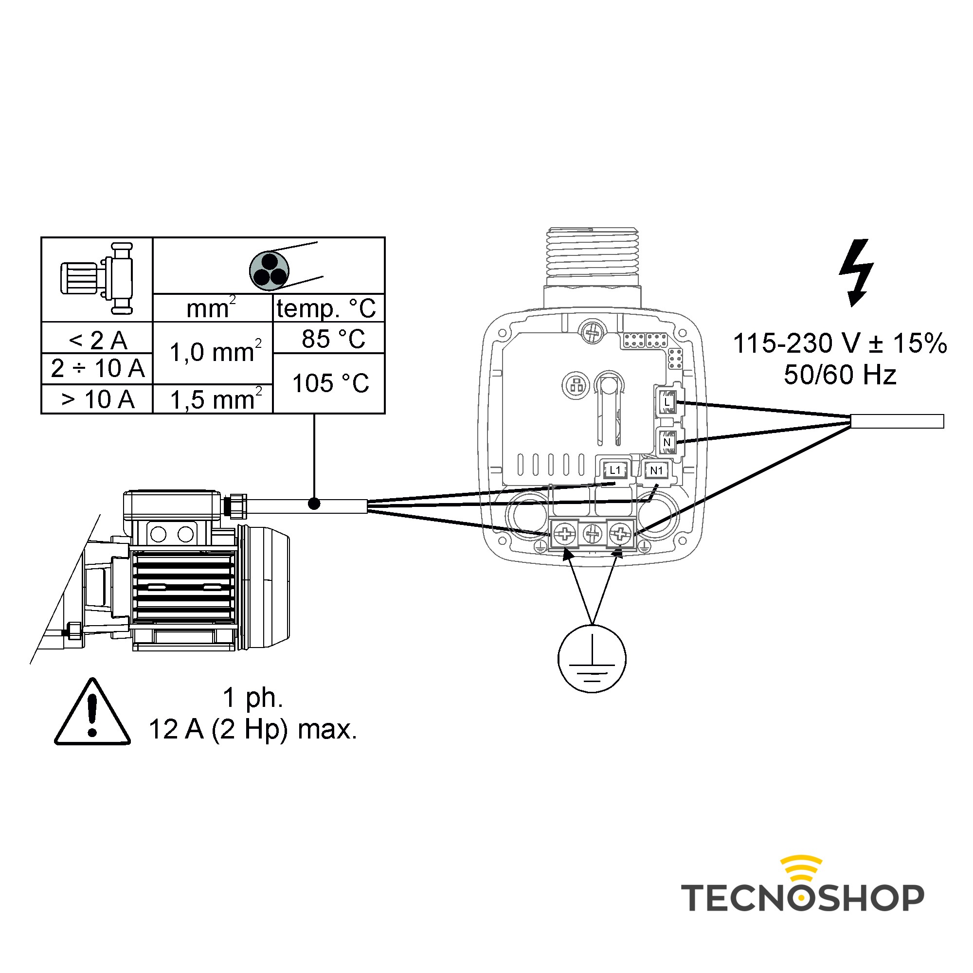ITALTECNICA FLUSSOSTATO ELETTRONICO ARGO 230Vac 12A 1" M - immagine 4