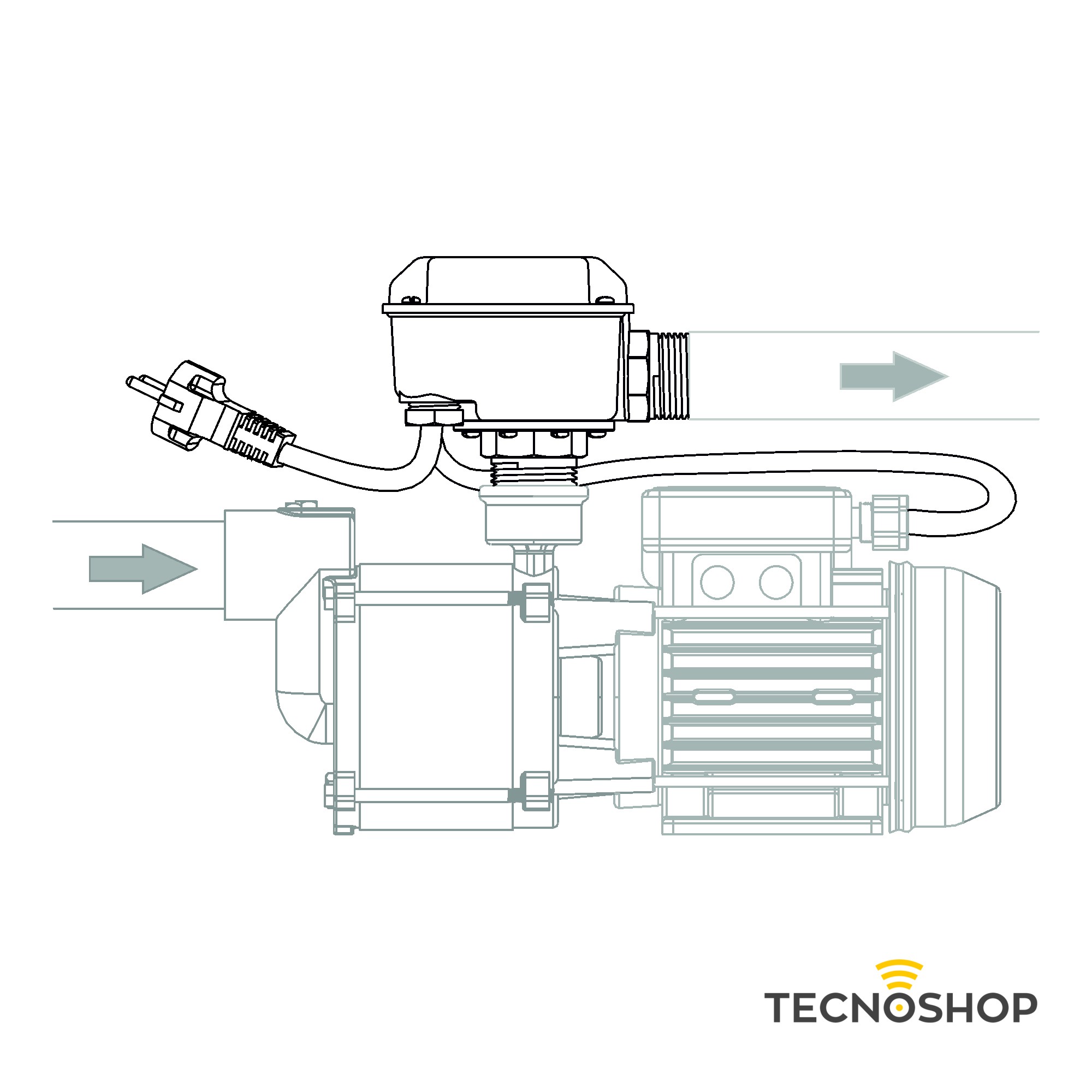 ITALTECNICA FLUSSOSTATO ELETTRONICO ARGO 230Vac 12A 1" M - immagine 3