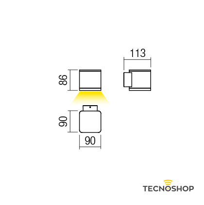 REDO BETA APPLIQUE DA ESTERNO LED MONODIREZIONALE 6W 4000K GRIGIO - immagine 2