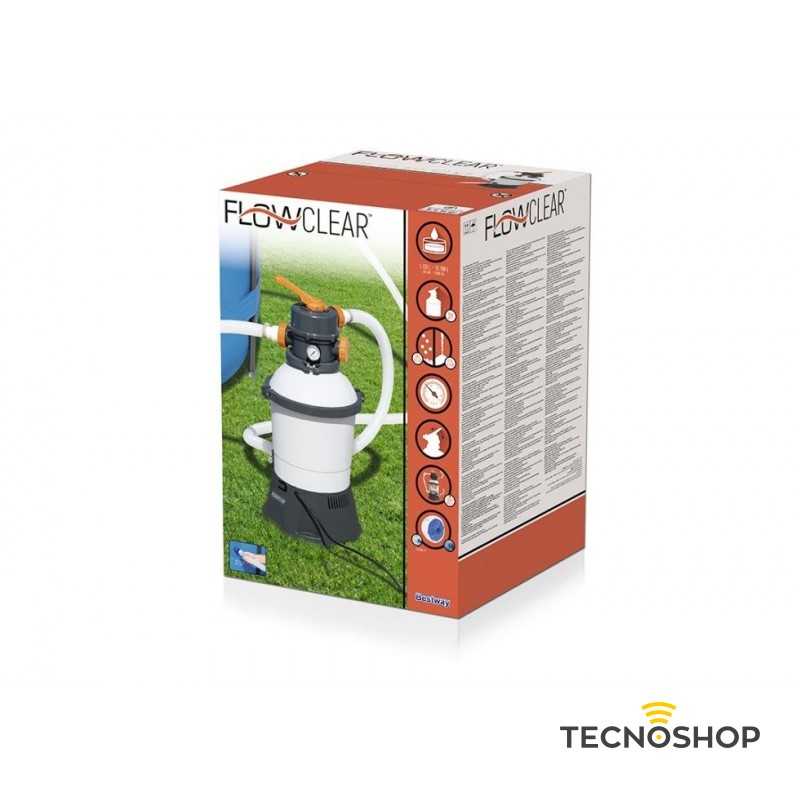 BESTWAY POMPA FILTRO SABBIA PER PISCINE 3028 LT/H - immagine 6