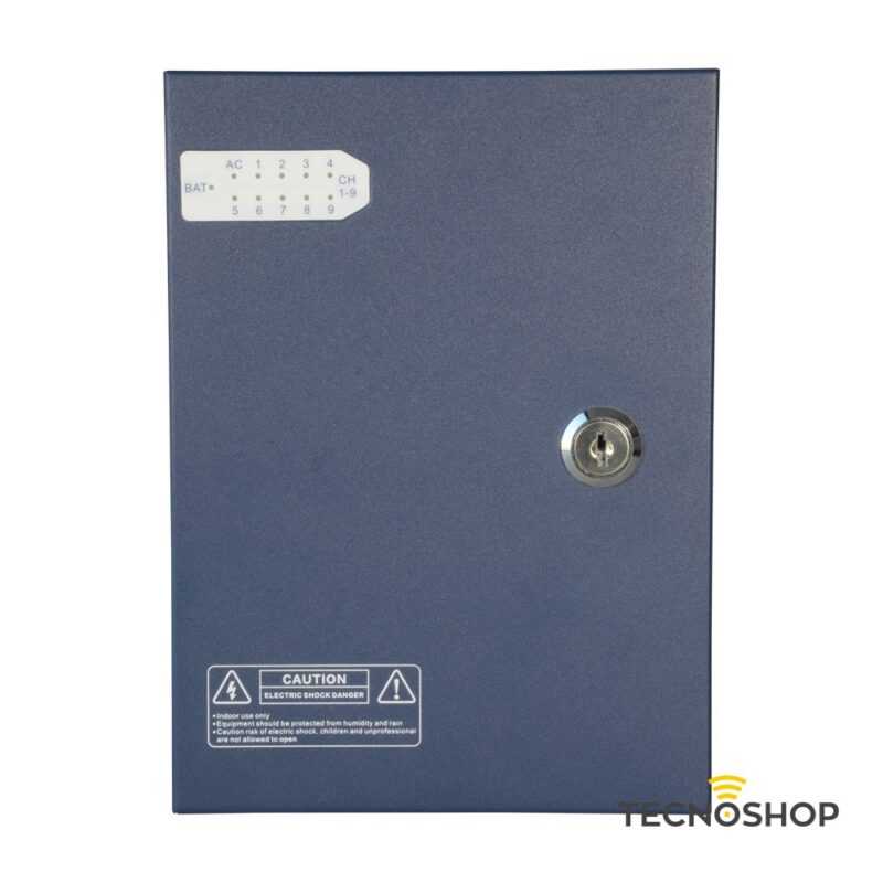 BOX DI ALIMENTAZIONE 9 OUT 12V/10A CON FUNZIONE UPS - immagine 2