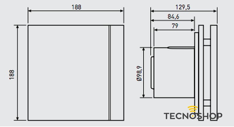 S&P SILENT-100 CZ ASPIRATORE ELICOIDALE DA BAGNO - immagine 4