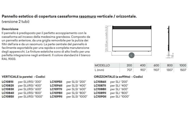 INNOVA PANNELLO ESTETICO ORIZONTALE RASOMURO PER SLI 600 - immagine 3