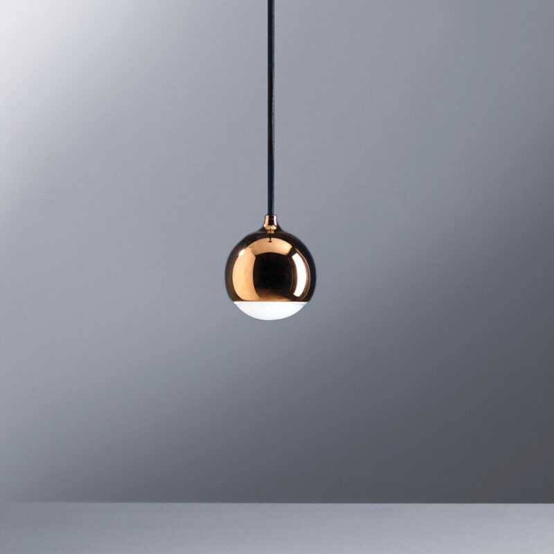 SOSPENSIONE SHALLOW 1 SFERA D.9 5W 3000K 370LM ORO ROSA - immagine 2