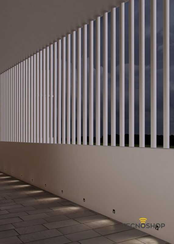 BENEITO SEGNAPASSO LED "POLO" QUADRATO 2W 3200K IP54 BIANCO - immagine 3