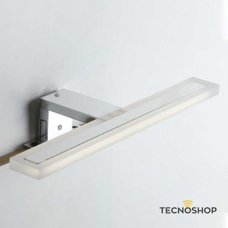 INTEC APPLIQUE LED DA SPECCHIO "AQA" 8W 4000K L=30cm CROMATO - immagine 2