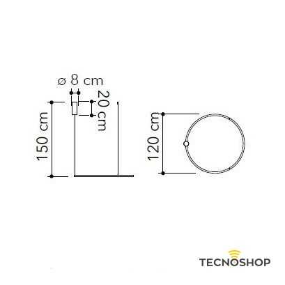INTEC SOSPENSIONE LED "HOOP" CIRCOLARE 60W TRICOLOR D.120CM CON FINITURA ORO - immagine 3