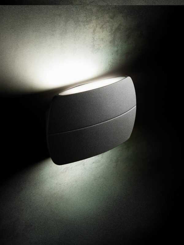 SOVIL APPLIQUE LED "PILLOW" UP&DOWN 10W 4000K CON FINITURA GRIGIA - immagine 2