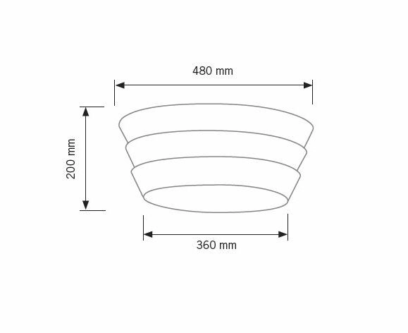 PLATIN LUX PLAFONIERA A SOFFITTO "VANESSA" 3xE27 BIANCA - immagine 2