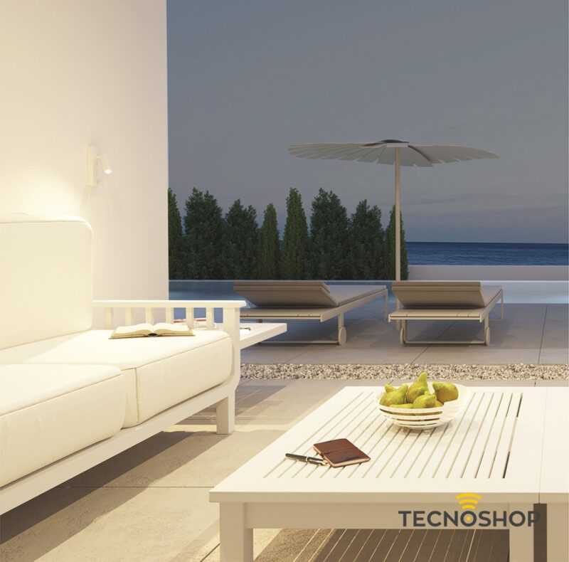 BENEITO APPLIQUE LED "PURE" 4W 2700K 30° + CARICABATTERIE USB - BIANCO - immagine 3