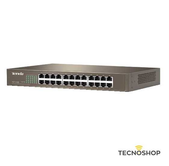 TENDA SWITCH 24 PORTE LAN 10/100 Mbps TEF1024D RACK - immagine 2