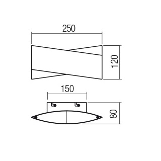 REDO APPLIQUE LED XAVIER 17W 3000K 1223LM BIANCO OPACO - immagine 2
