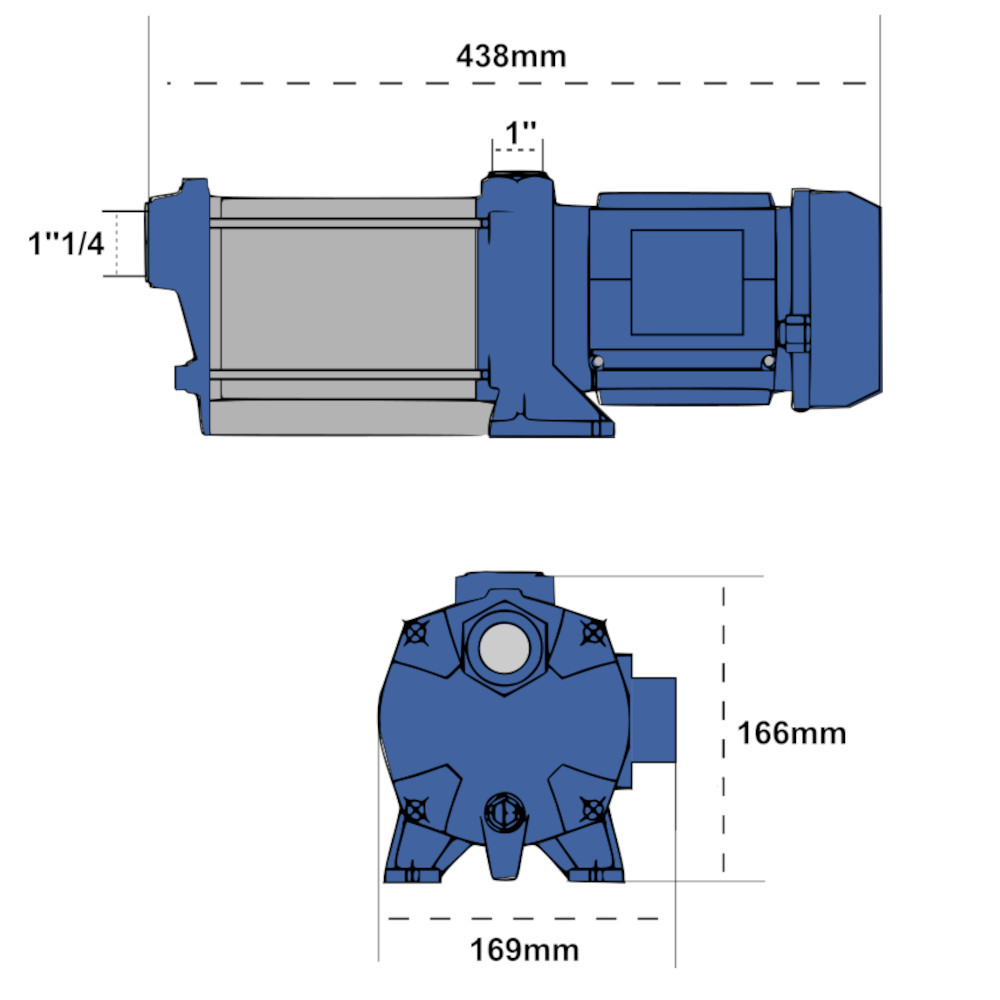 EBARA POMPA CENTRIFUGA MULTISTADIO TRIFASE COMPACT B/15 DA 1,5HP - immagine 2