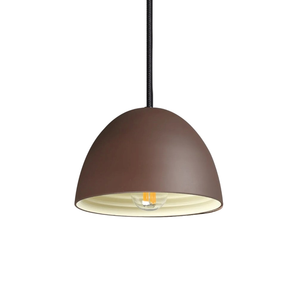 IDEAL LUX SOSPENSIONE FOLK D.18cm E27 FINITURA CORTEN MARRONE